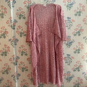 NWT pink leopard kimono cover up